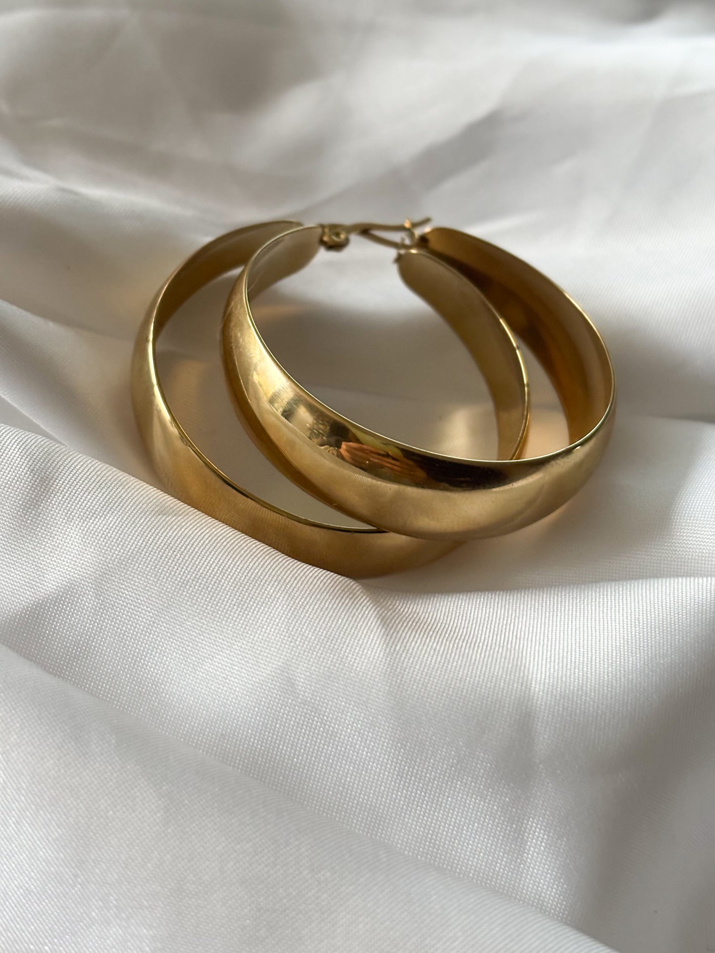 Earrings | Gold | Big hoops