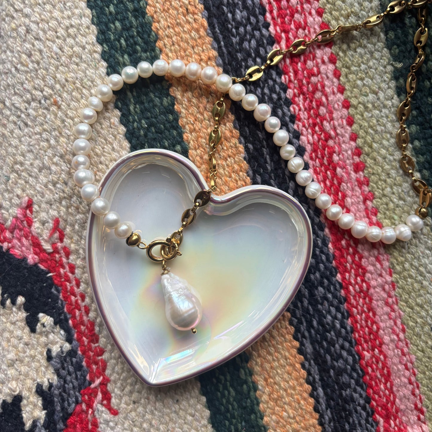 Charm | Gold | Large Pearl