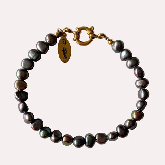 parel armband met blauwe parels