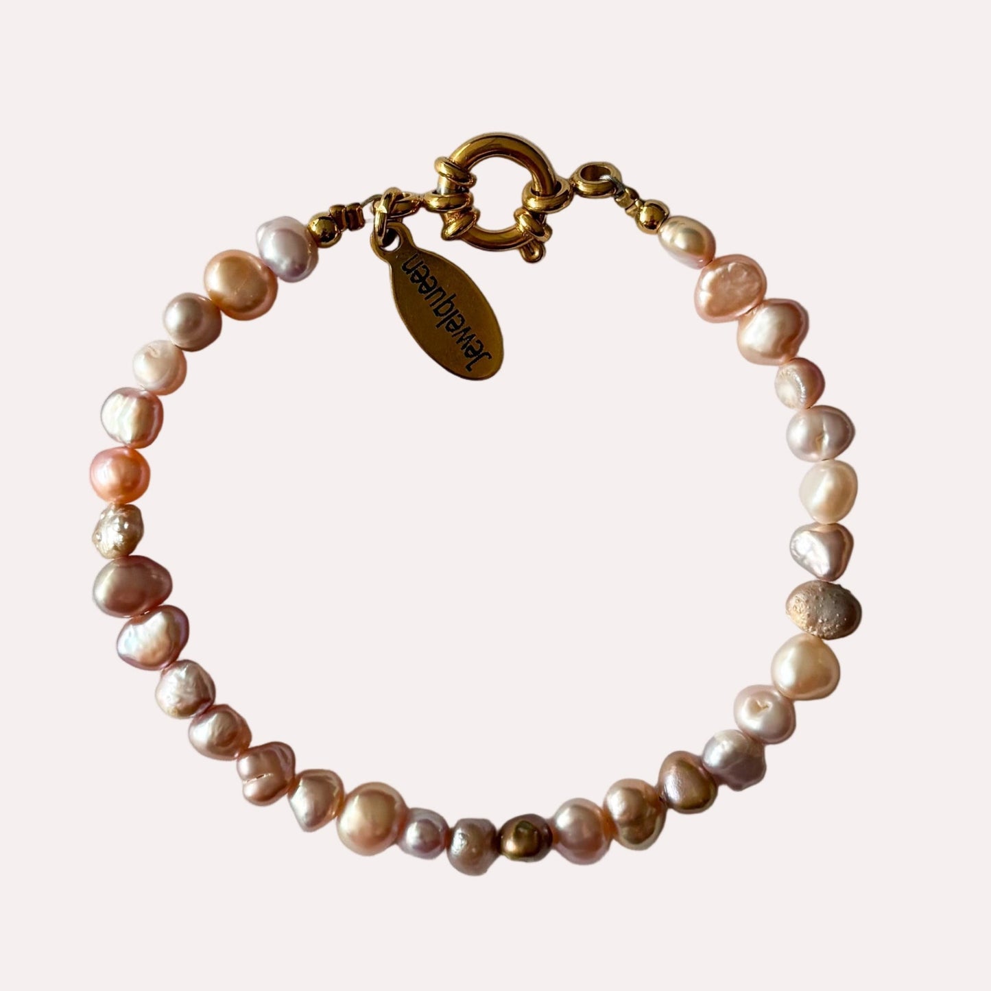 parel armband met roze parels