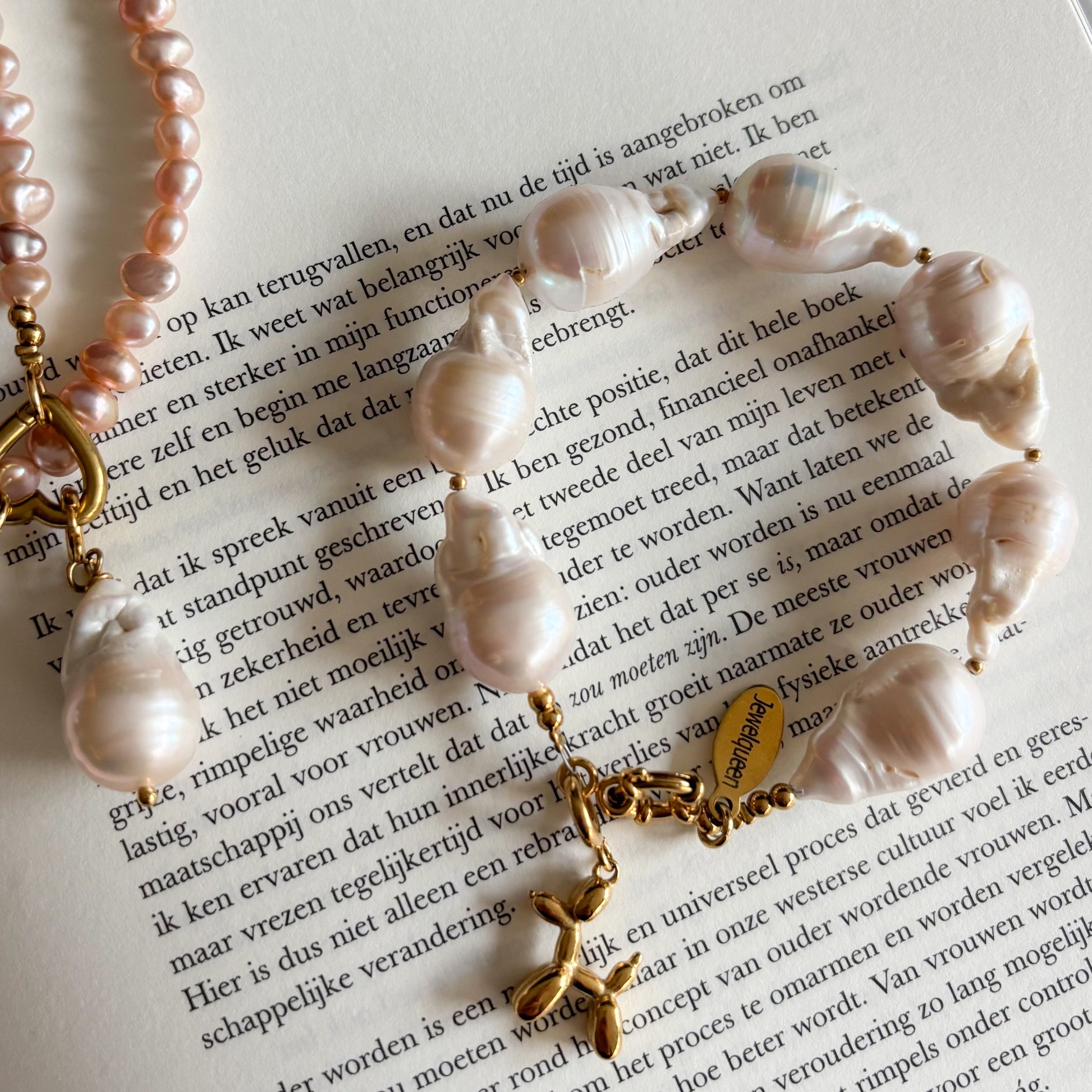 Parel sieraden met bedels Stainless steel 